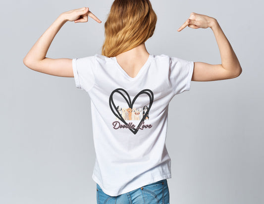 Golden Doodle Lover tshirt; doodle dog mom; I heart doodles; Dog mom shirt; Colorful animal tee; Womens tshirt;